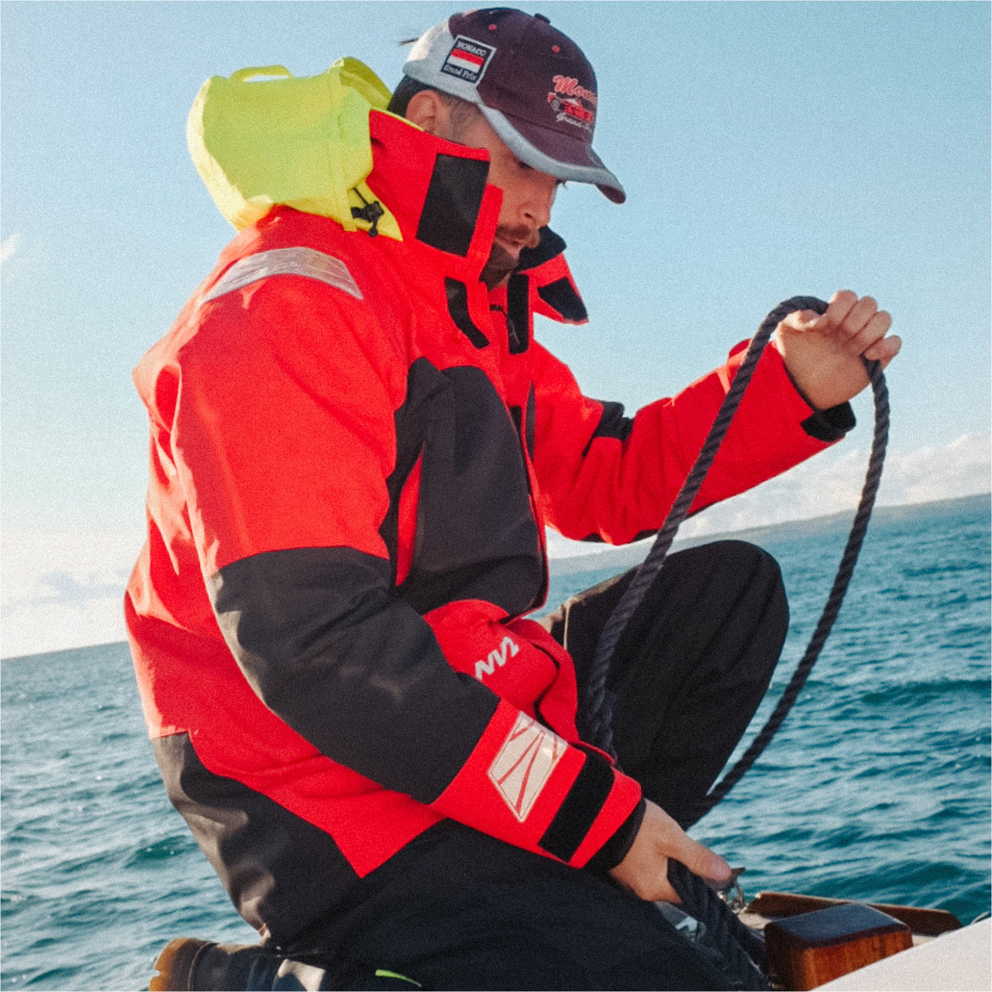2025 Nava Performance Mens NV2 Sailing Jacket NAVANV2J01 - Red